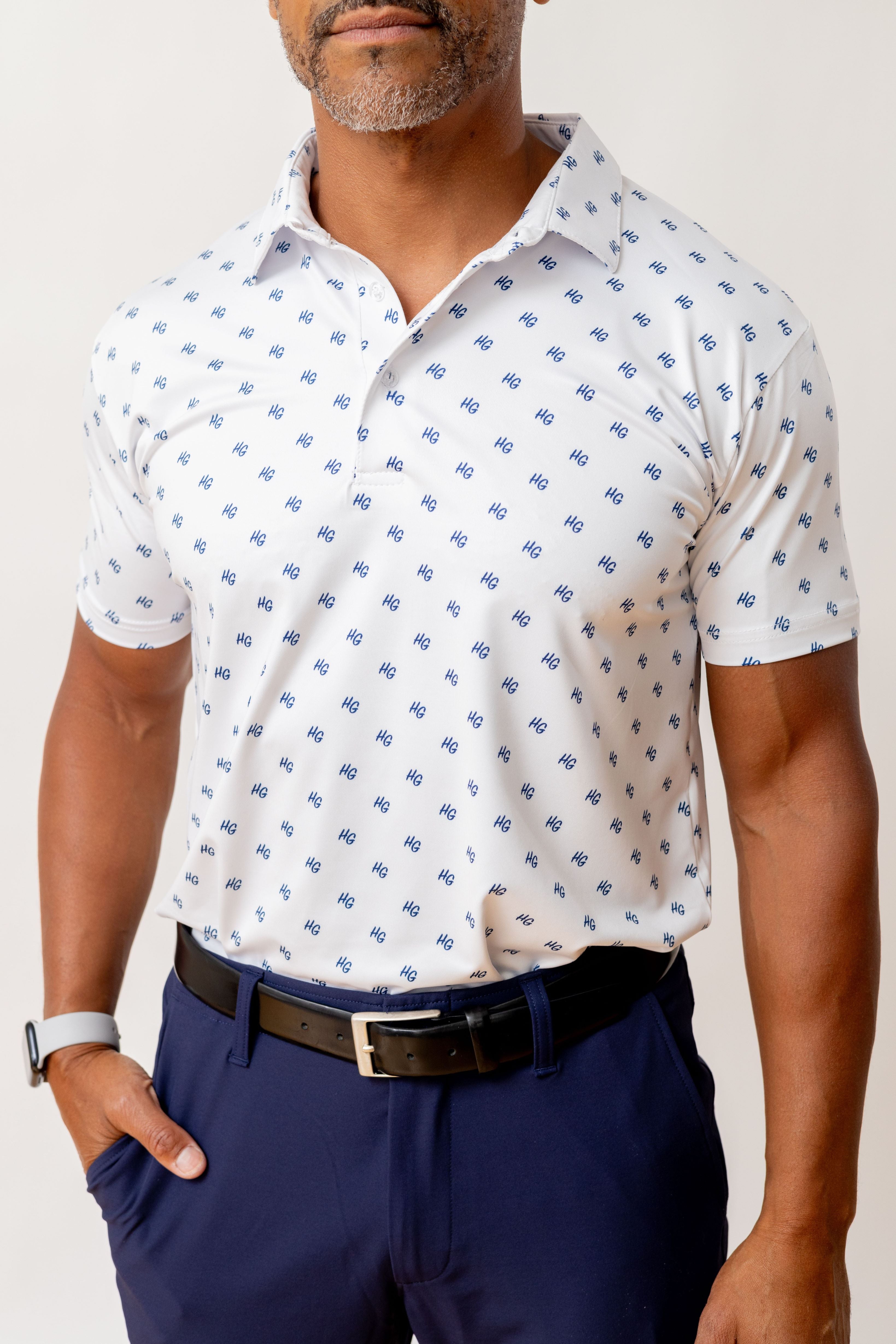 Polka dot deals golf shirt